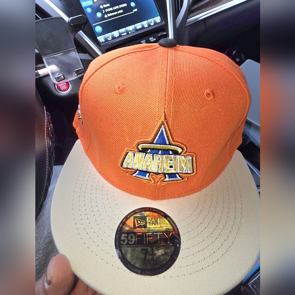Brand New Size 7 3/4 New Era Orange and White Anaheim Angels Cap